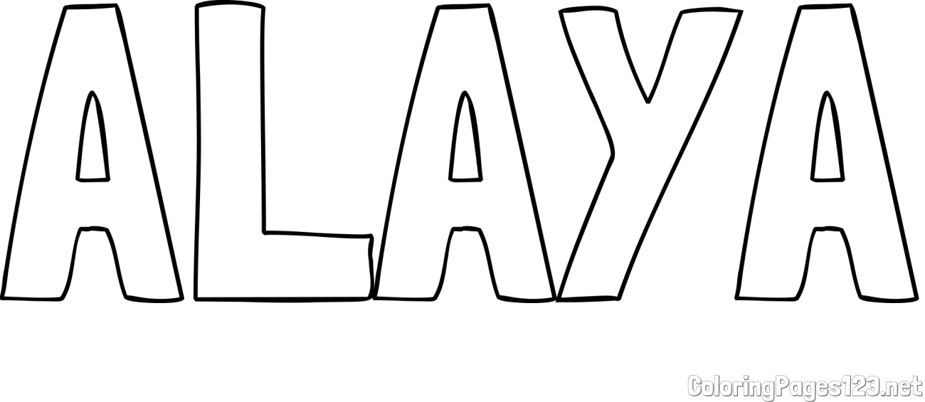 ALAYA Coloring Page