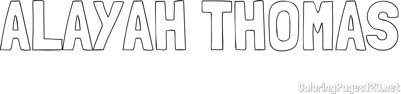ALAYAH THOMAS Coloring Page