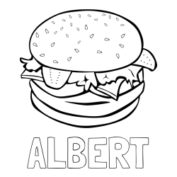 Online Created Coloring Page - ALBERT Coloring Page and Big Mac Coloring Page for Kids