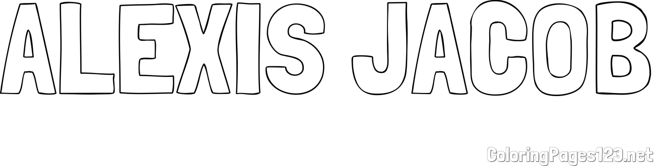 ALEXIS JACOB Coloring Page