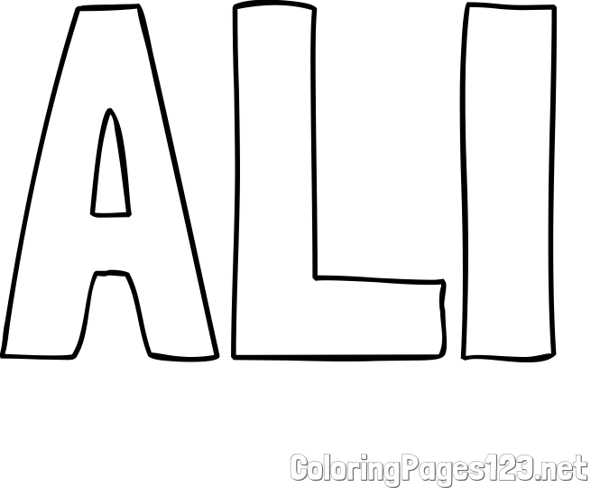 ALI Coloring Page