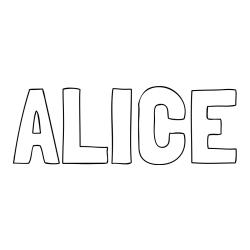 ALICE Coloring Page