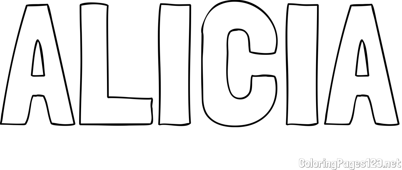 ALICIA Coloring Page
