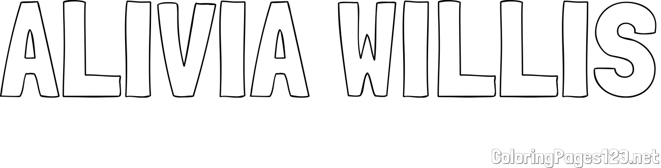 ALIVIA WILLIS Coloring Page