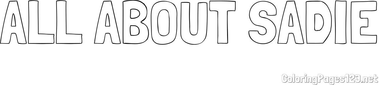 ALL ABOUT SADIE Coloring Page