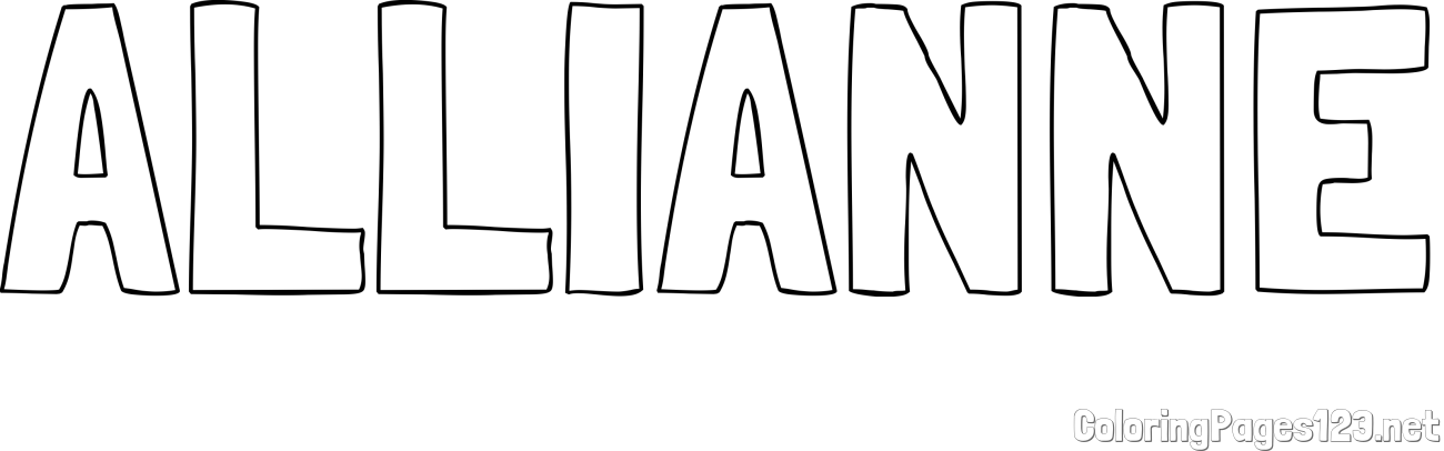 ALLIANNE Coloring Page