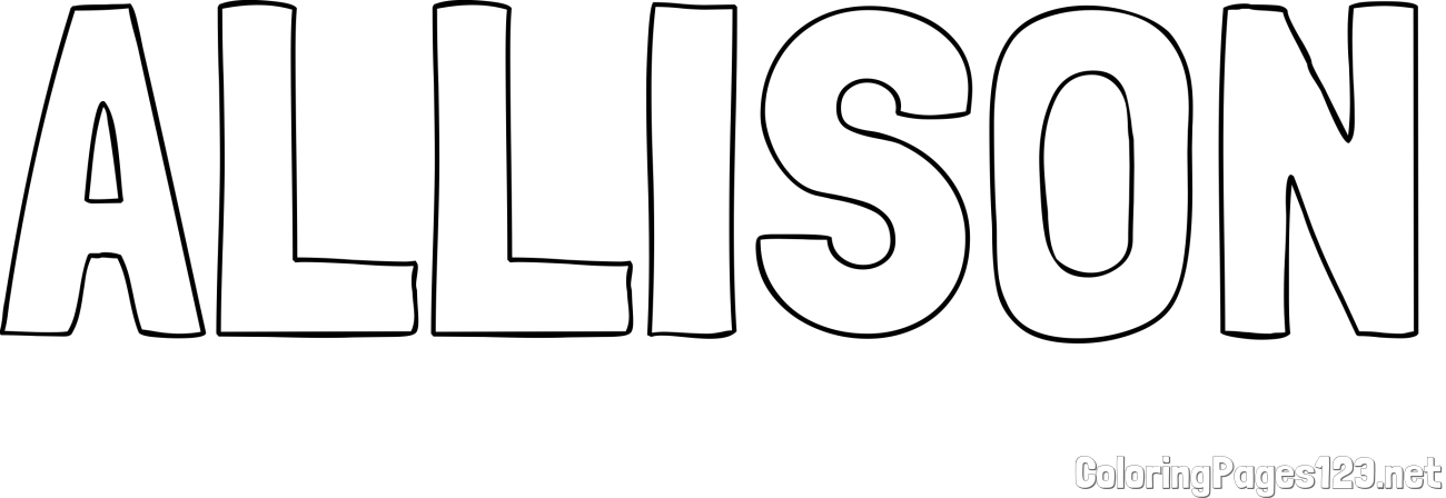 ALLISON Coloring Page