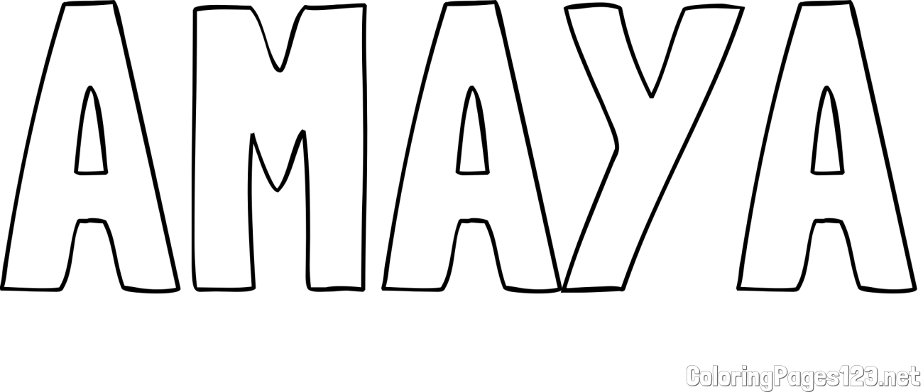 AMAYA Coloring Page