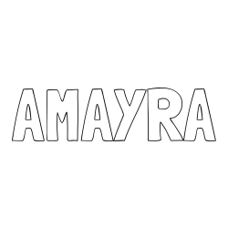 Online Created Coloring Page - AMAYRA Coloring Page