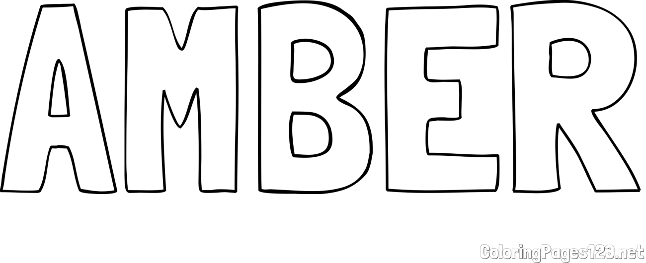 AMBER Coloring Page