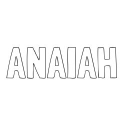 Online Created Coloring Page - ANAIAH Coloring Page