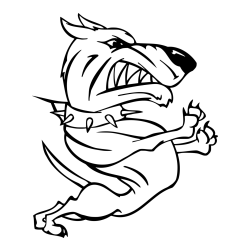 Coloring Page of a Naughty Dog