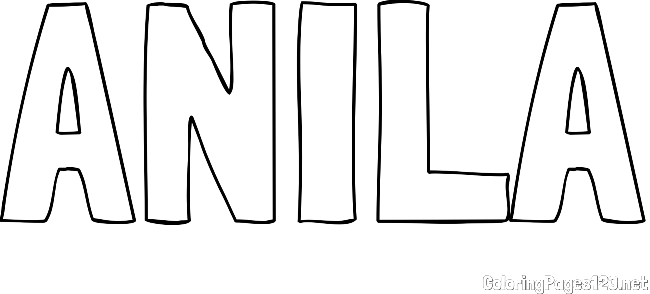 ANILA Coloring Page