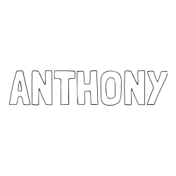 ANTHONY Coloring Page