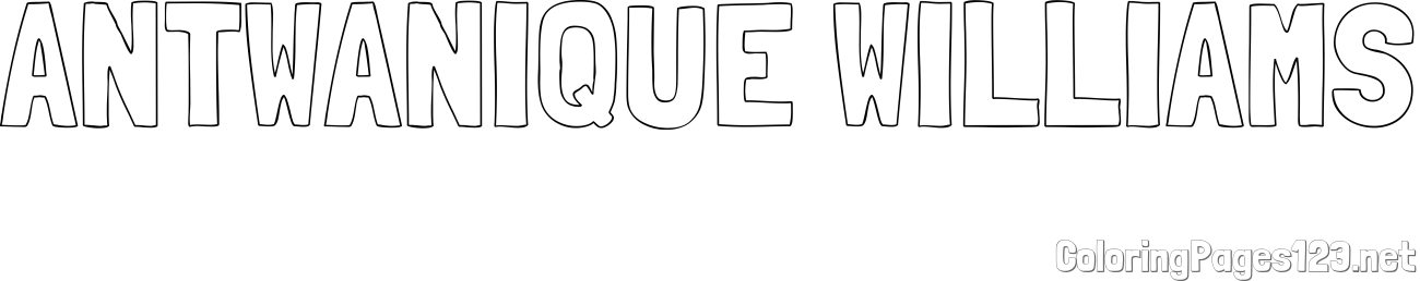 ANTWANIQUE WILLIAMS Coloring Page