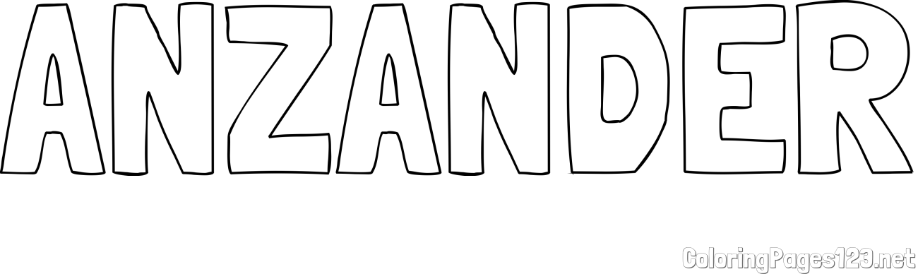 ANZANDER Coloring Page