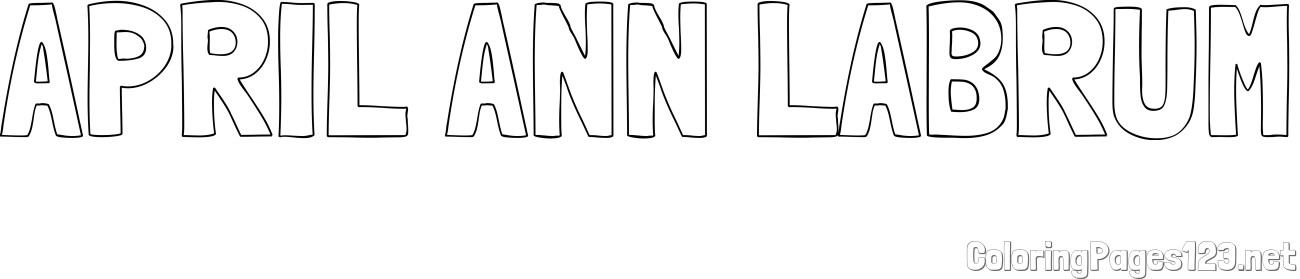 APRIL ANN LABRUM Coloring Page