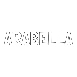 Online Created Coloring Page - ARABELLA Coloring Page