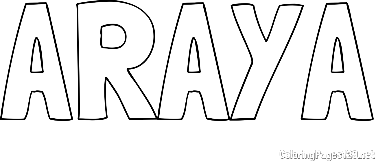 ARAYA Coloring Page