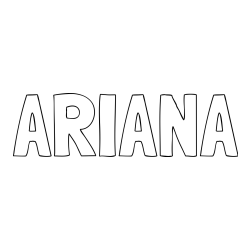 Online Created Coloring Page - ARIANA Coloring Page
