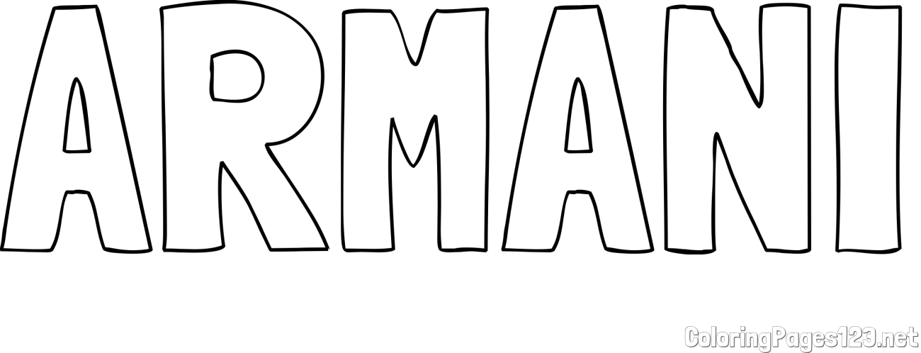 ARMANI Coloring Page