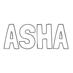 ASHA Coloring Page