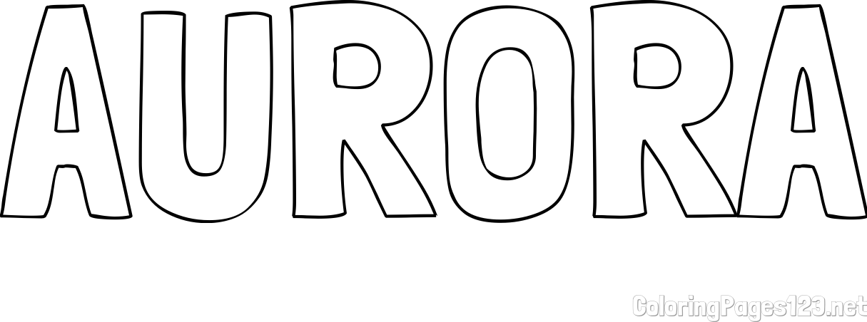 AURORA Coloring Page