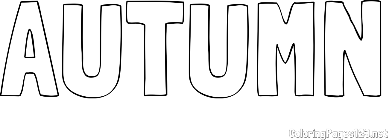AUTUMN Coloring Page