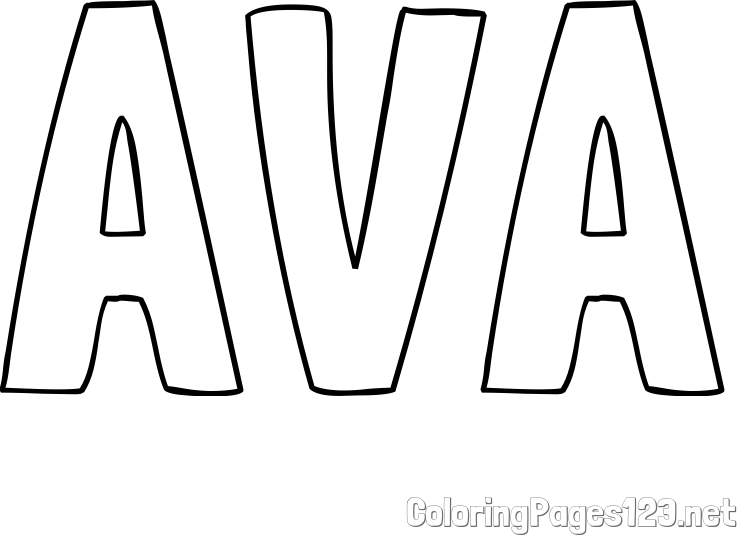AVA Coloring Page