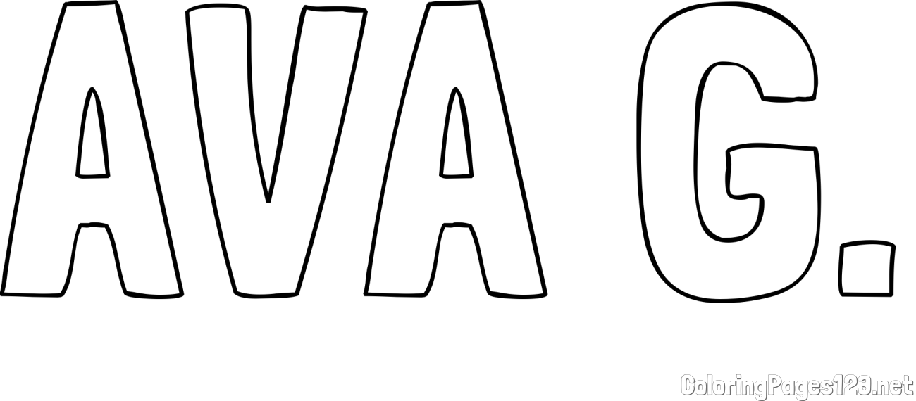 AVA G. Coloring Page