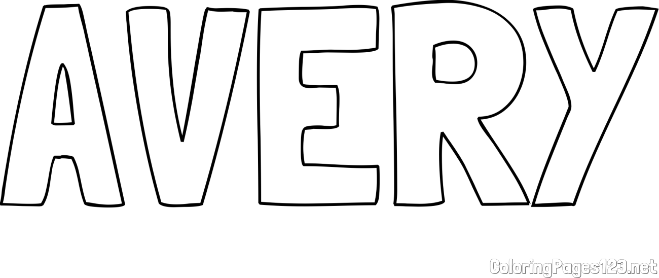 AVERY Coloring Page