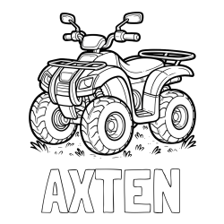 Online Created Coloring Page - AXTEN Coloring Page and Beautiful ATV Coloring Page