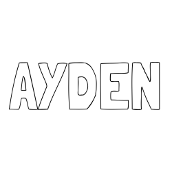 Online Created Coloring Page - AYDEN Coloring Page