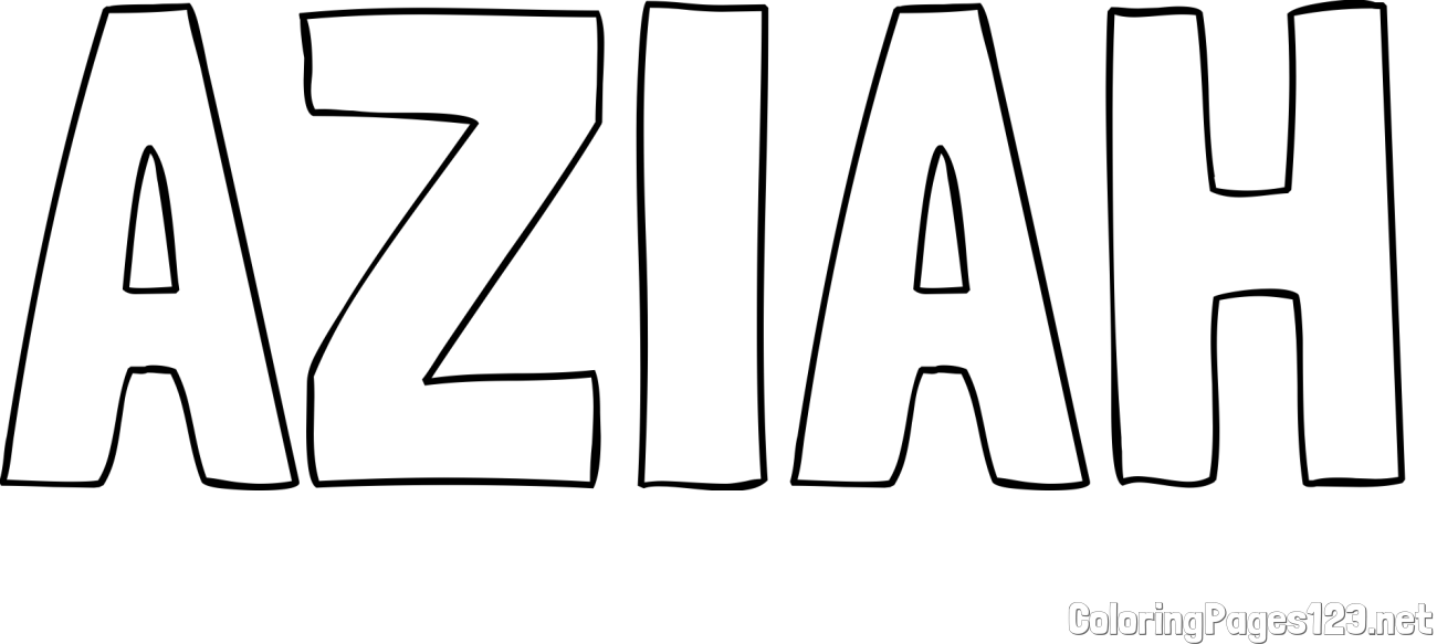 AZIAH Coloring Page