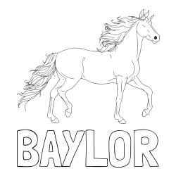 Online Created Coloring Page - BAYLOR Coloring Page and Beautiful Unicorn Coloring Page