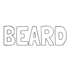 Online Created Coloring Page - BEARD Coloring Page