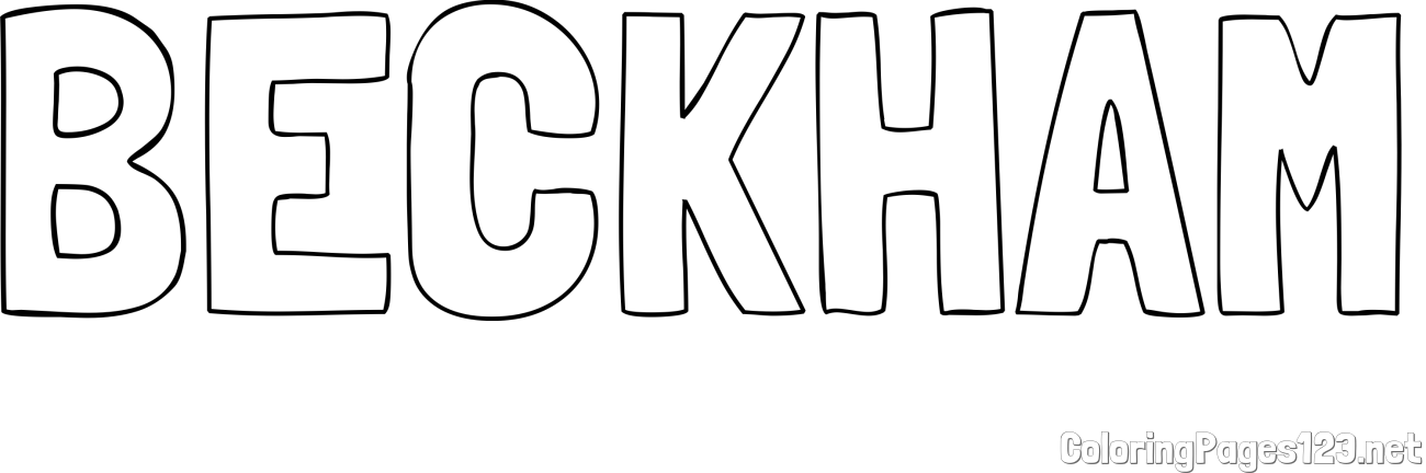 BECKHAM Coloring Page