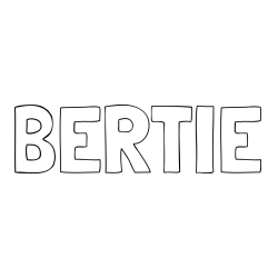 Online Created Coloring Page - BERTIE Coloring Page