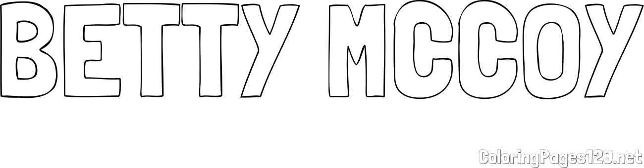 BETTY MCCOY Coloring Page