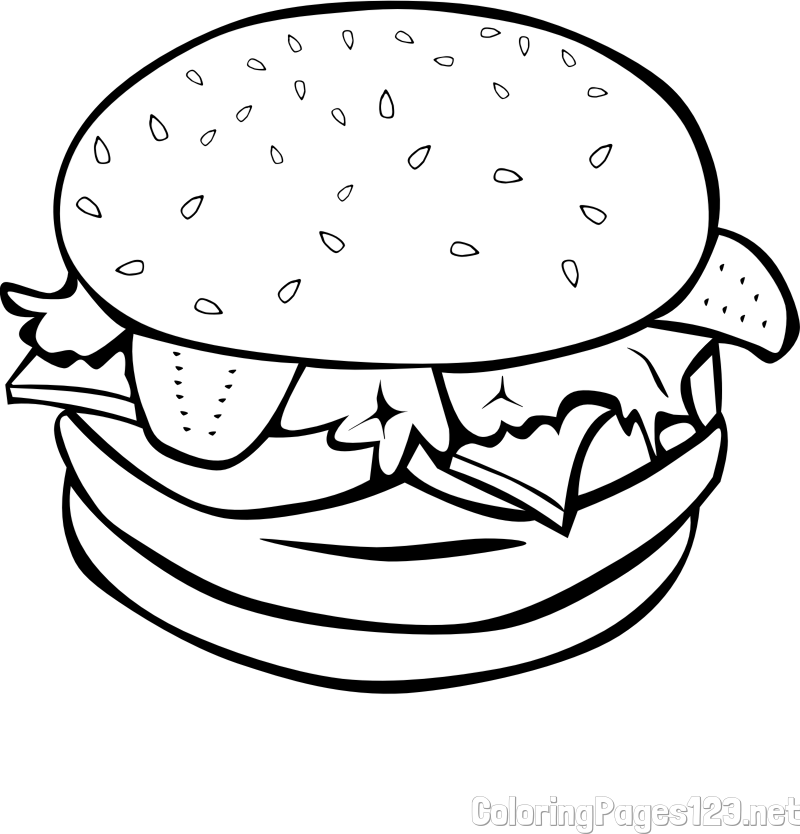 Big Mac Coloring Page for Kids