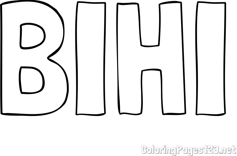 BIHI Coloring Page