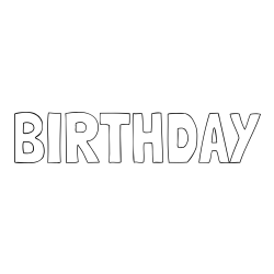 Online Created Coloring Page - BIRTHDAY Coloring Page