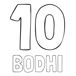 Online Created Coloring Page - BODHI Coloring Page and Coloring Page of Number Ten (10)