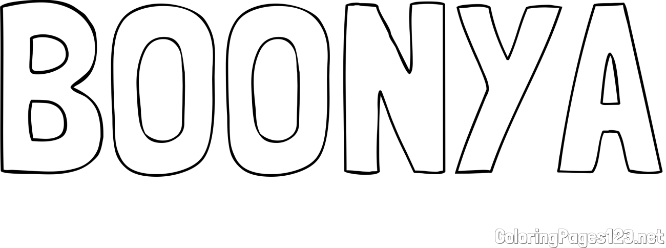BOONYA Coloring Page