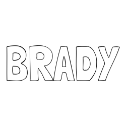 Online Created Coloring Page - BRADY Coloring Page