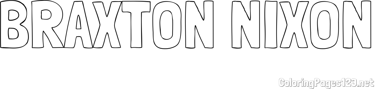 BRAXTON NIXON Coloring Page