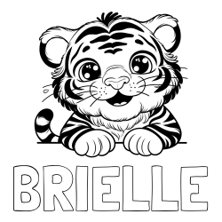 BRIELLE Coloring Page alongside Tiger Cub Coloring Page