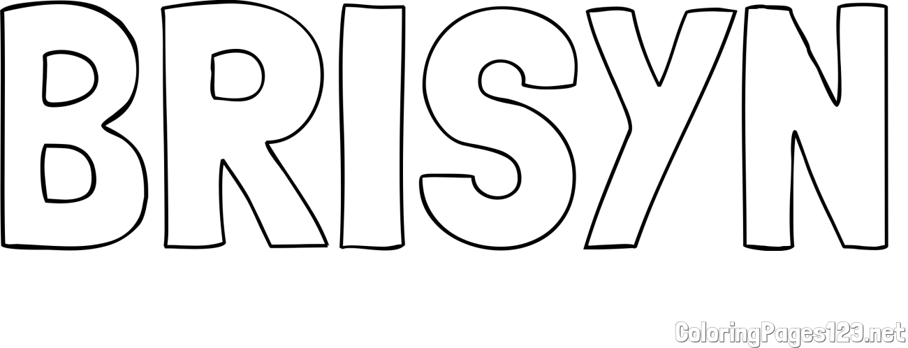 BRISYN Coloring Page