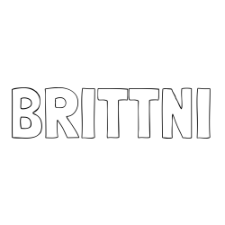 Online Created Coloring Page - BRITTNI Coloring Page