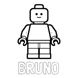 Online Created Coloring Page - BRUNO Coloring Page and Easy LEGO Character Coloring Page